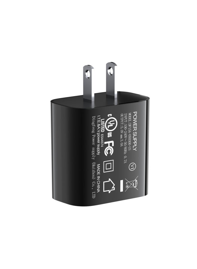 UL Certified US 5V3A Charger USB Mobile Phone Charging Head LED Table Lamp Plant Lamp Power Adapter Plug-Color:White-Specifications:5v3a Us Standard Usb Port