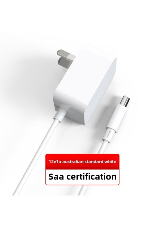 12v1a Australian Standard SAA Certified Power Adapter 12W White Simple Adapter SAA High Quality Power Supply-Color:White-Specifications:12V1A DC Head 5.5*2.1