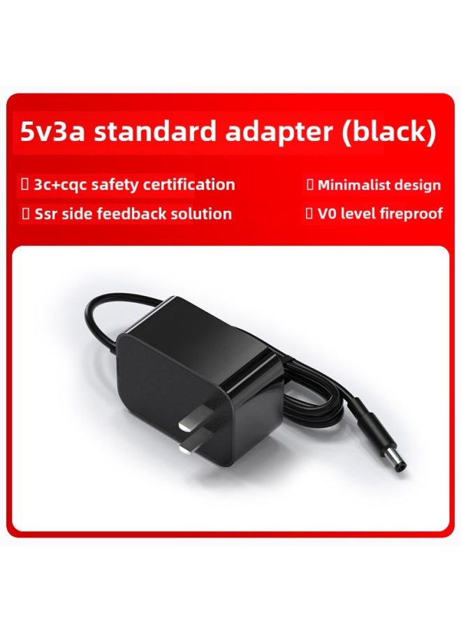 12v1.5a Power Adapter 5V3A Lamp 19510 Small Home Appliance Standard 3C Certification CQC Power Adapter-Color:5V3A GB (China) Black-Specifications:Dc Head 5.5*2.1mm