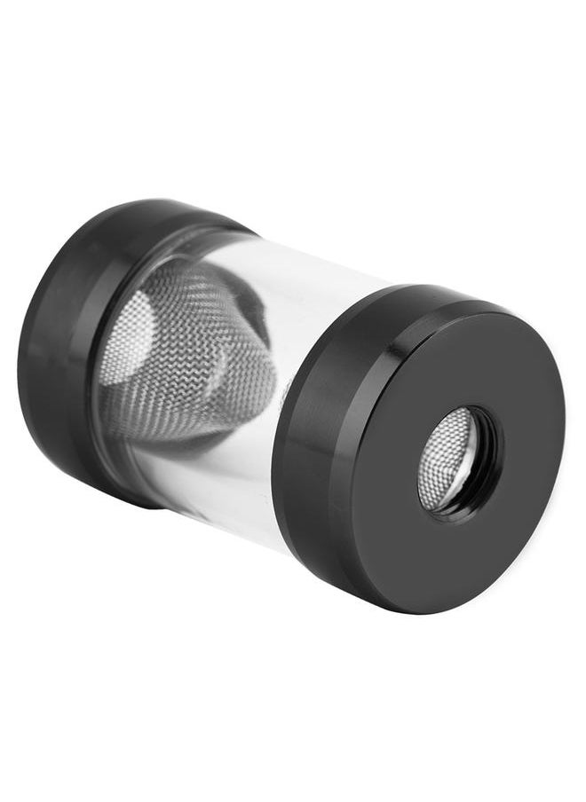 G1/4 Inner Thread Water Cooling Filter Fine Screen Funnel Shaped Filter for Computer (Black)