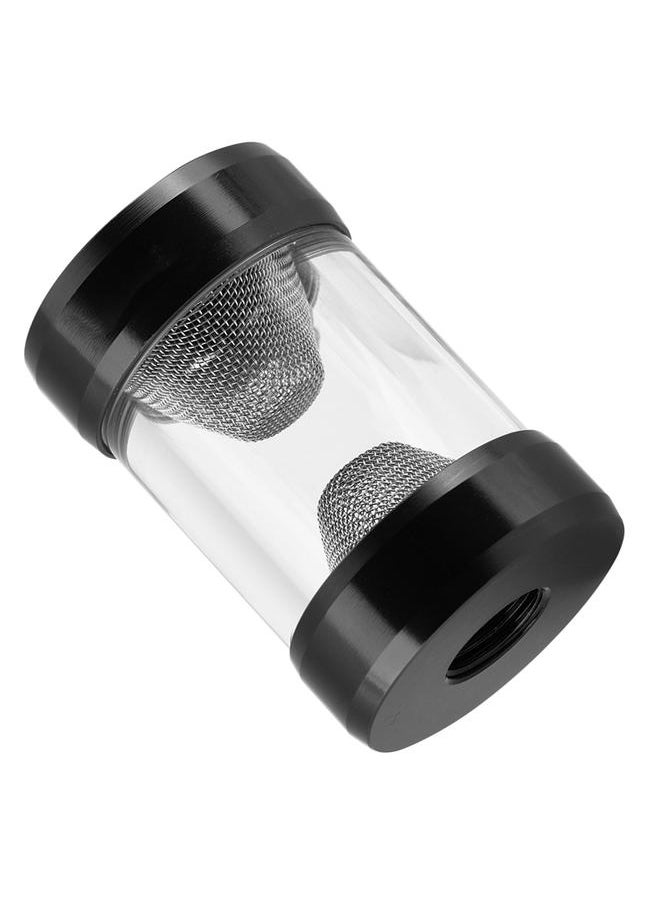 G1/4 Inner Thread Water Cooling Filter Fine Screen Funnel Shaped Filter for Computer (Black)