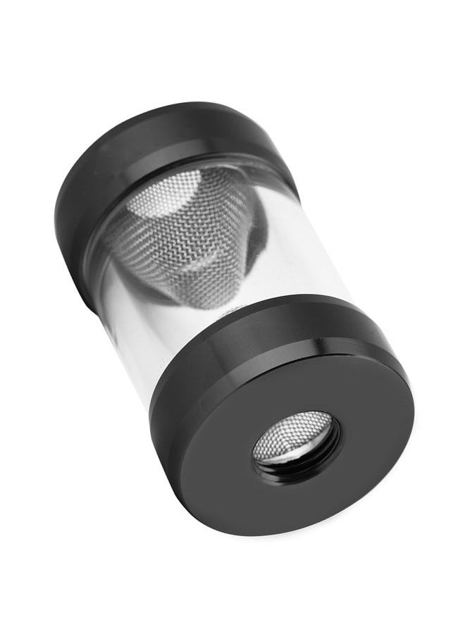 G1/4 Inner Thread Water Cooling Filter Fine Screen Funnel Shaped Filter for Computer (Black)