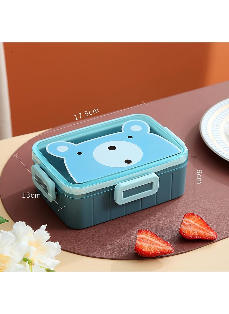 wolpin 1 Pc Lunch Box For Kids Tiffin Box For Boys, Girls, School & Office, Rectangular Lunch Box For Kids Microwave Safe, Cartoon (Random Colors, Food Grade Pp Plastic), 800 Milliliter