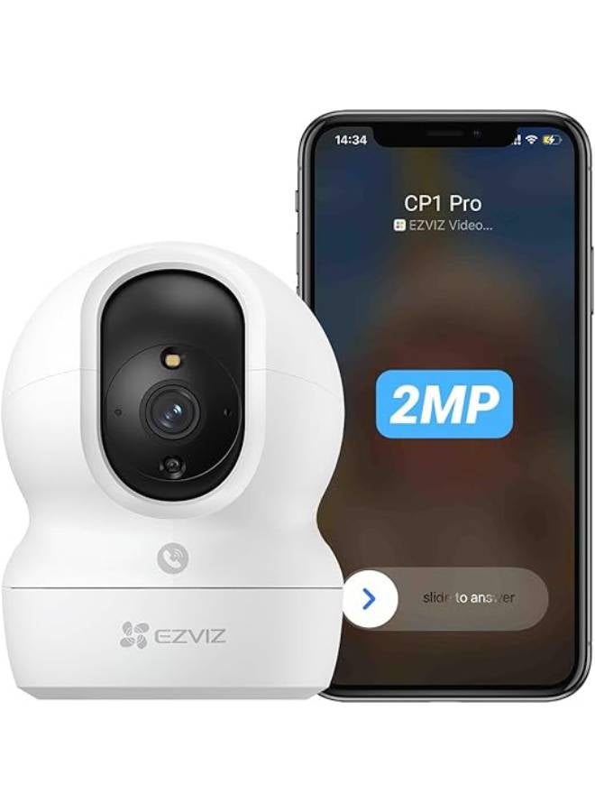 Security Camera CP1 Pro, 4MP CCTV Camera for Home, 360° Indoor Camera, Baby Monitor with Color Night Vision, Human Shape & Loud Noise Detection with Auto-Tracking, Two-Way Audio, Dual-Band Wi-Fi
