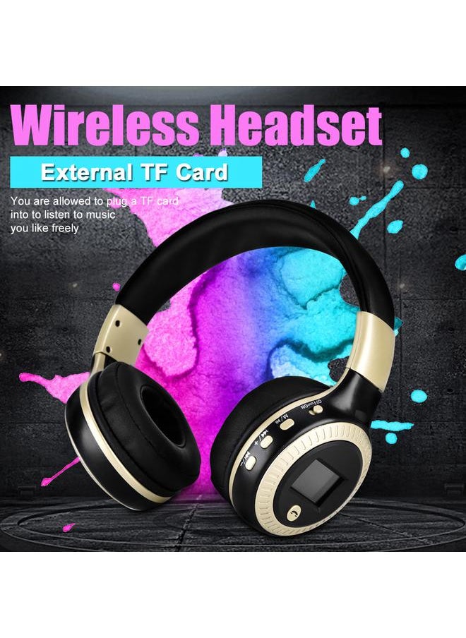 Zealot LCD Wireless Headset FM Radio Foldable TF Card Stereo Heavy Bass Bluetooth Headset