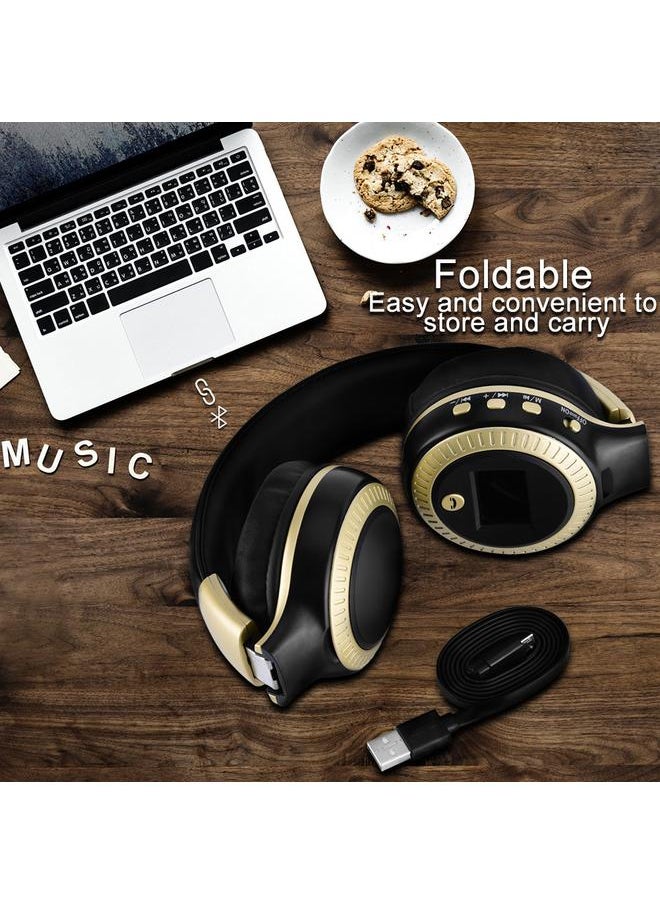 Zealot LCD Wireless Headset FM Radio Foldable TF Card Stereo Heavy Bass Bluetooth Headset