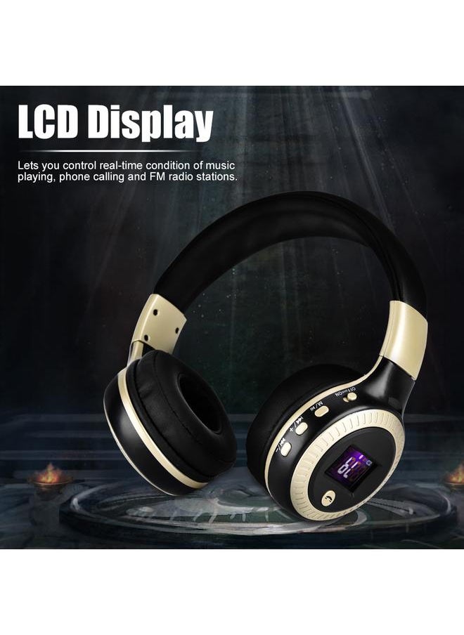 Zealot LCD Wireless Headset FM Radio Foldable TF Card Stereo Heavy Bass Bluetooth Headset