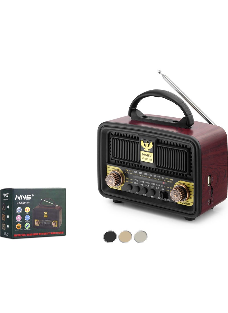NS8091BT Nostalgia BT Speaker 180*96*138MM