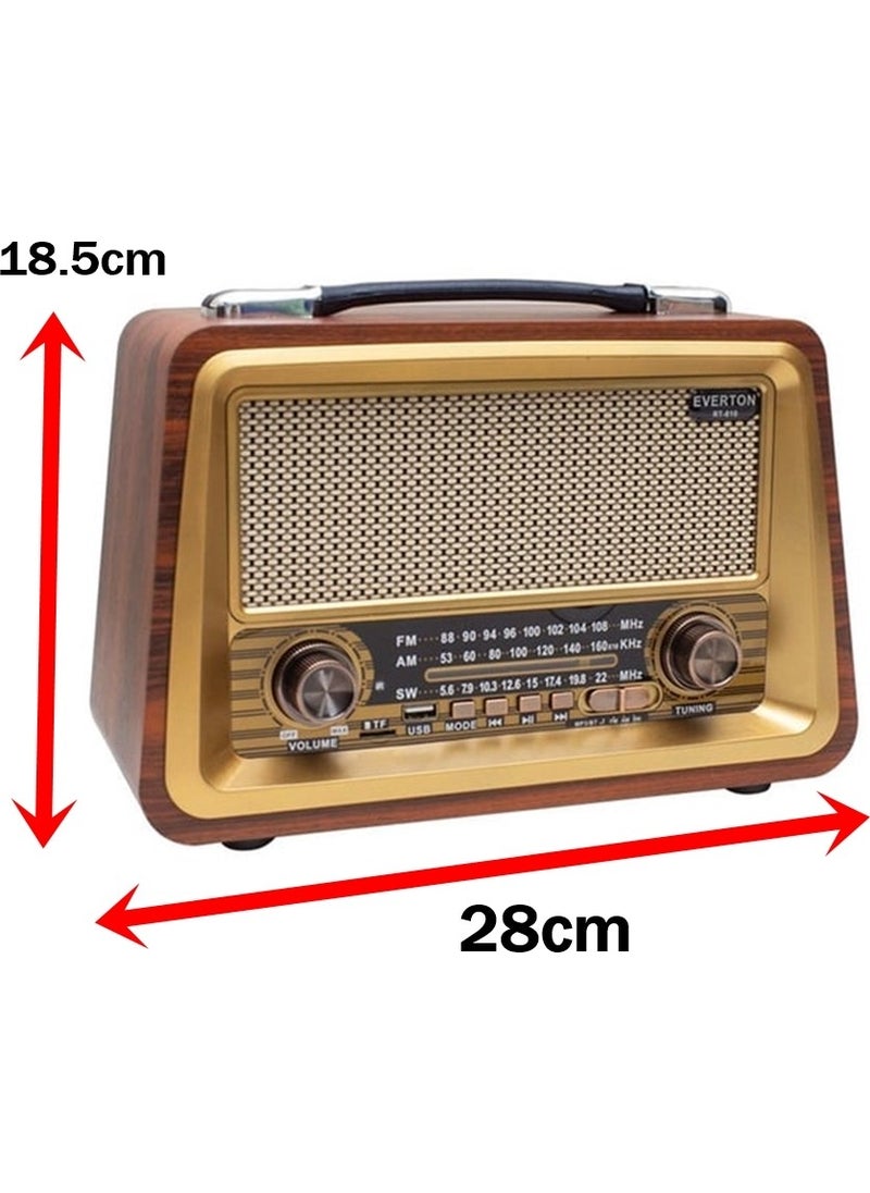 RT-810 Nostalgic Bluetooth Radio with Alarm Clock