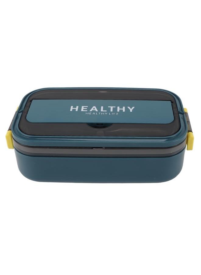 Bento Lunch Box 316 Stainless Steel 700ml Capacity Leakproof Microwave Safe Bento Container for School Office Teal