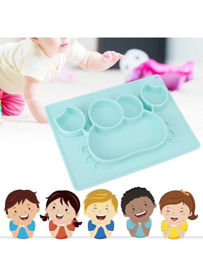 High Quality Baby Silicone Bowl For Dinner Strong Adsorbability With Crab Pattern(Blue)