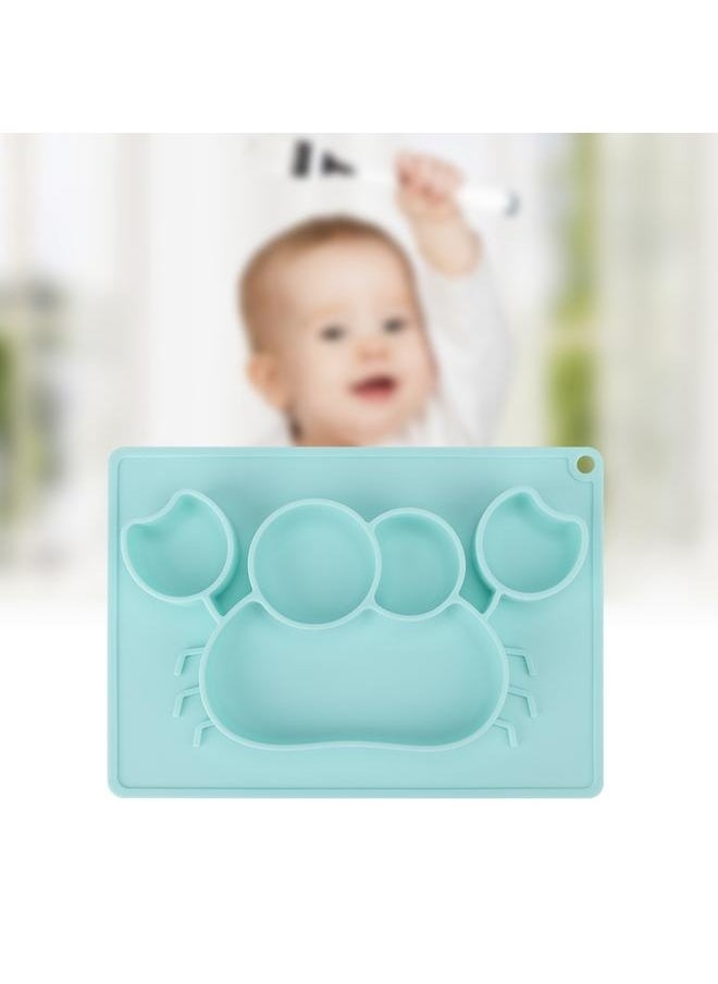 High Quality Baby Silicone Bowl For Dinner Strong Adsorbability With Crab Pattern(Blue)