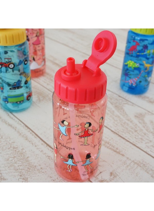 Flask with Straw 400 ml Secret Garden
