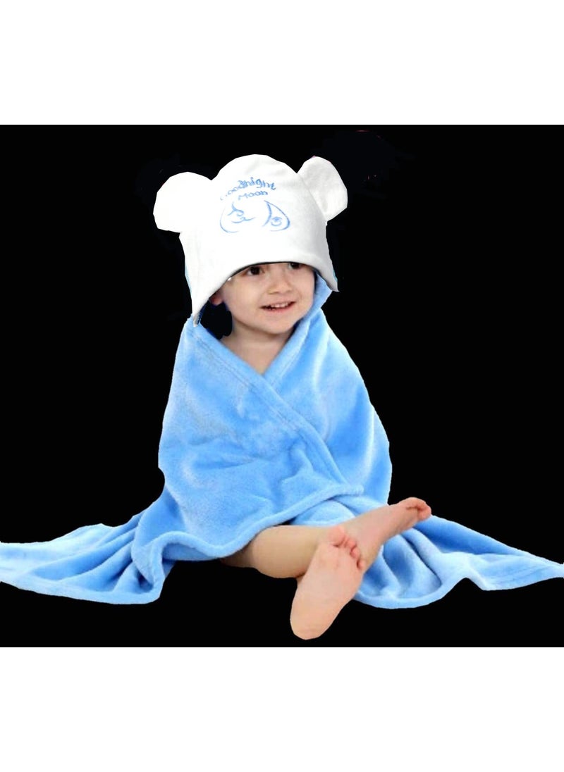 JigglyPoo Mustard Seeds Pillow for New Born Baby Head Shaping 012 MonthsInfantKids with 2 Matching bolsters and BlanketBlue