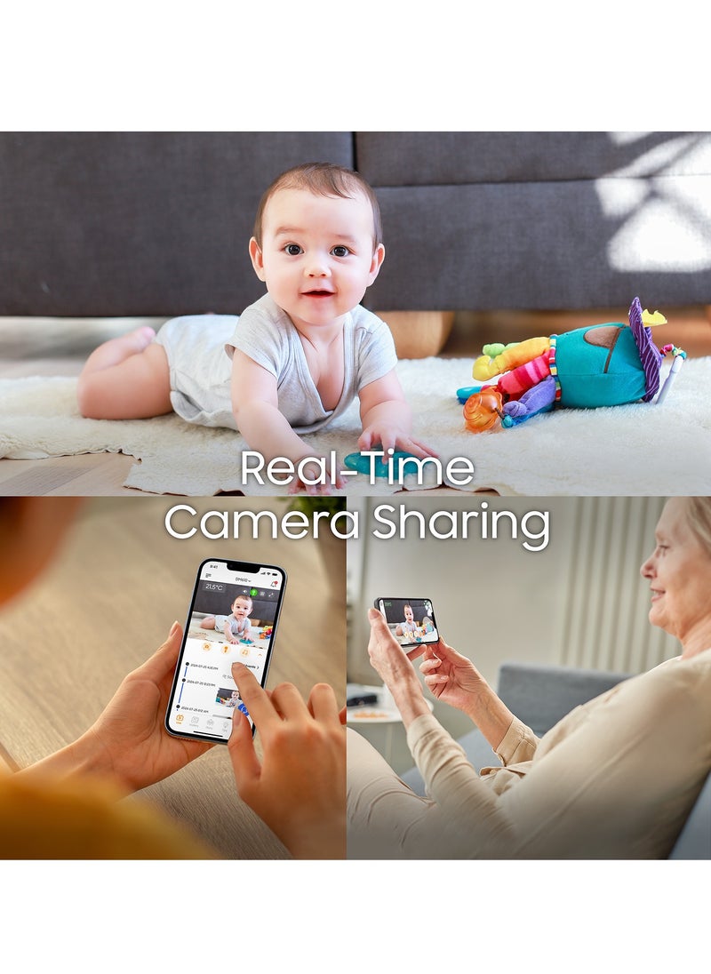 CHILLAX Giraffe Pro Portable Baby Monitor–Video Baby Monitor for Travel with Battery Base Stand,HD 1080p Camera and 5”Screen, Privacy Protection WiFi ON-Off Switch, Gooseneck Design, Night Vision