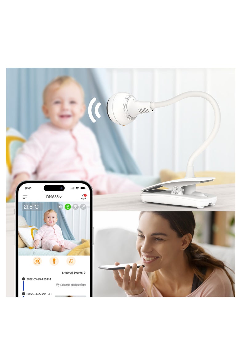 CHILLAX Giraffe Pro Max Baby Monitor - Video Baby Monitor with Full HD 1080p Camera and 5 Inch 720P Video Parent Unit, Privacy Protection Switch, Auto Dimming LED, Gooseneck, 2-Way Audio, Night Vision