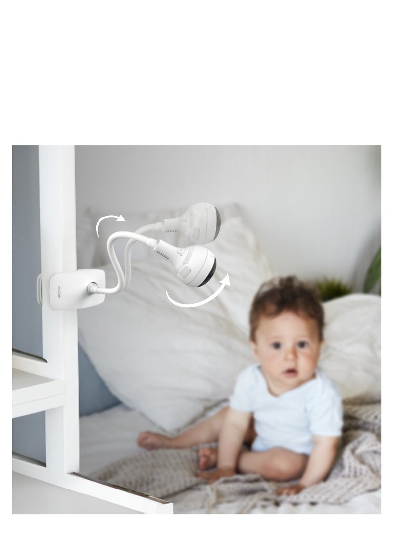 CHILLAX Giraffe Pro Max Baby Monitor - Video Baby Monitor with Full HD 1080p Camera and 5 Inch 720P Video Parent Unit, Privacy Protection Switch, Auto Dimming LED, Gooseneck, 2-Way Audio, Night Vision