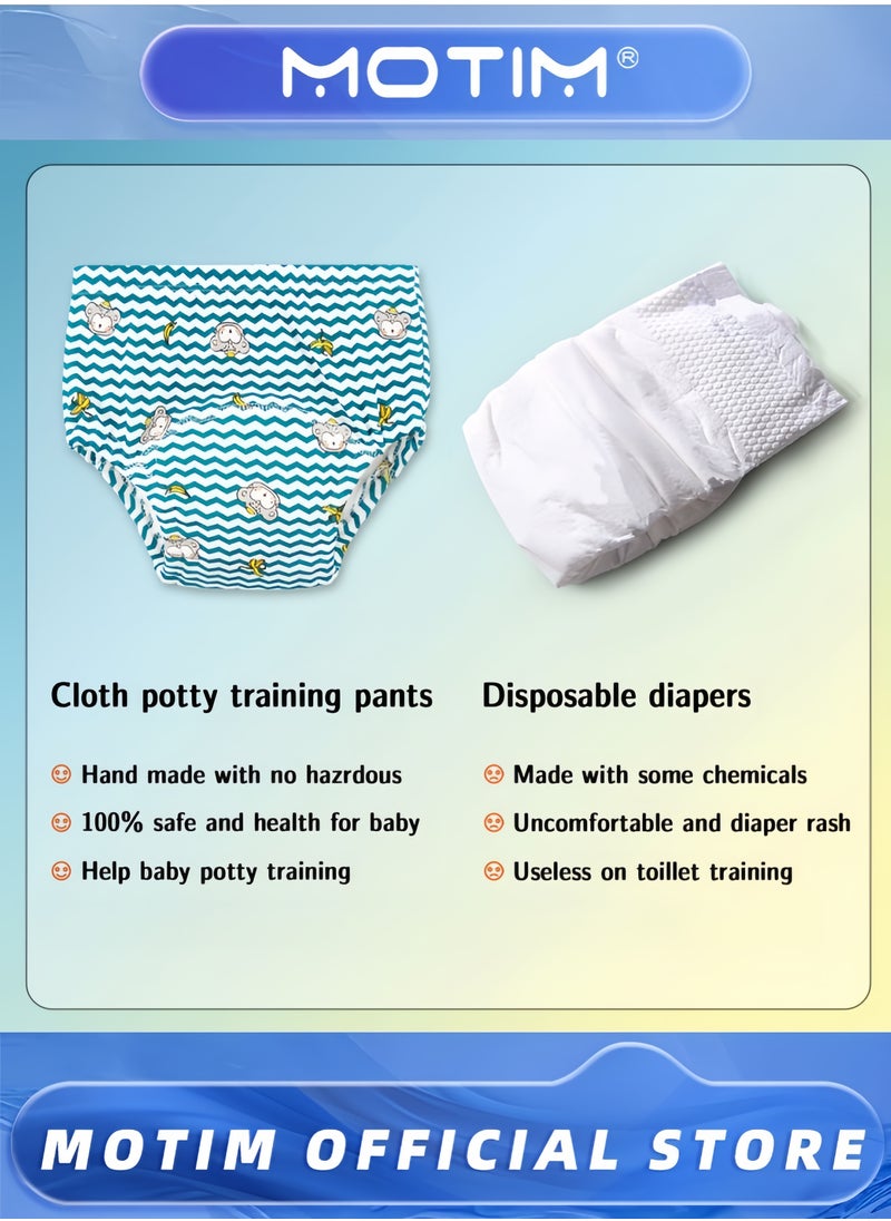 6PCS Baby Potty Training Pants Breathable Potty Training Underwear Toddler Underwear for 0-3 Years Boy and Girls