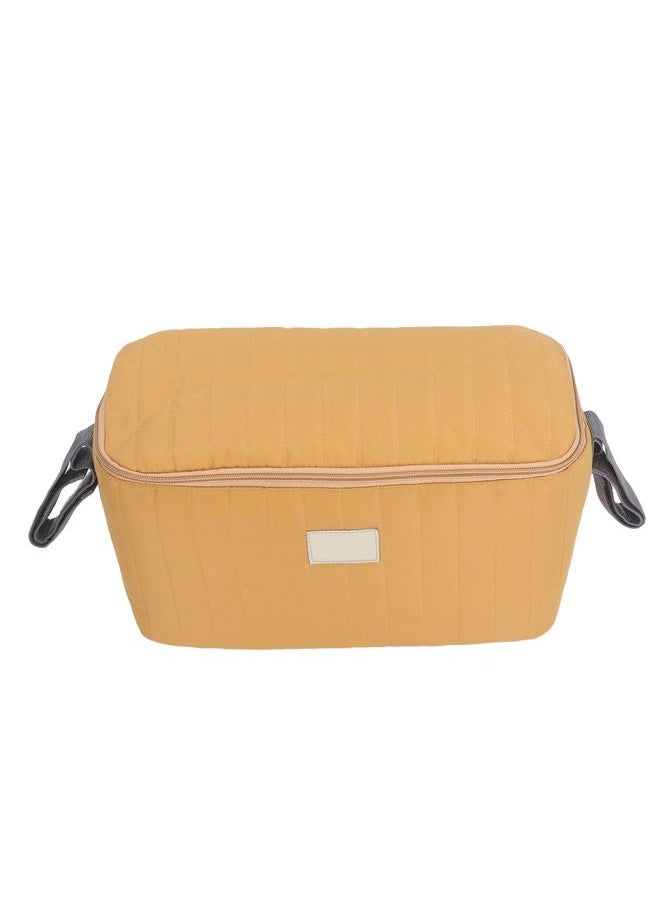 Baby Stroller Bag Waterproof Multifunctional Ample Space Zipper Closure 2 Handles Stroller Storage Bag Brown