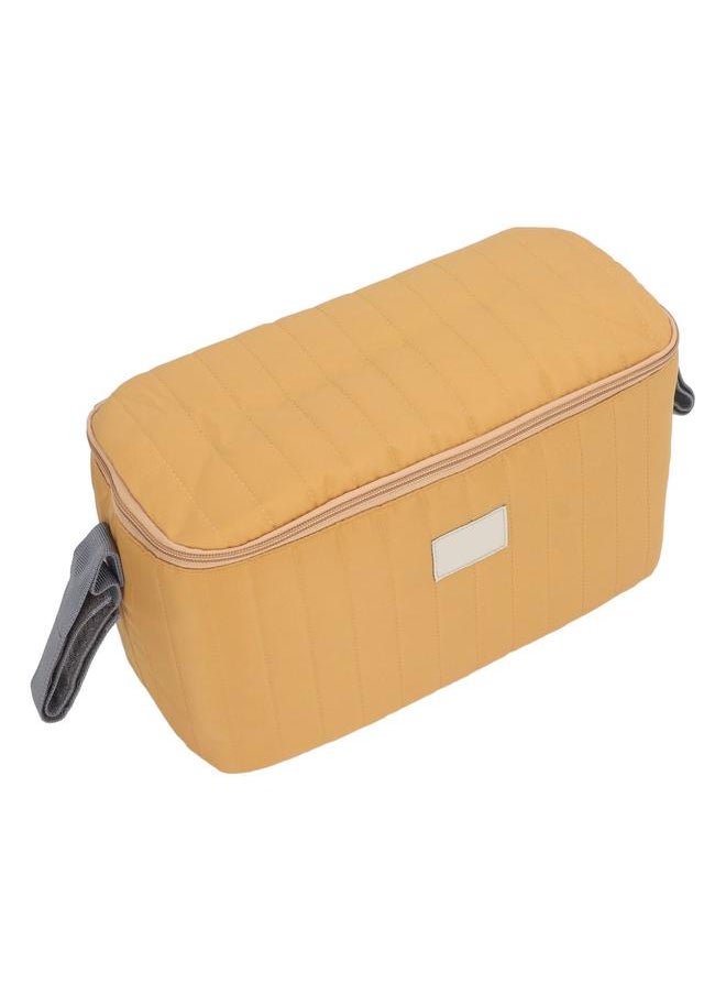 Baby Stroller Bag Waterproof Multifunctional Ample Space Zipper Closure 2 Handles Stroller Storage Bag Brown