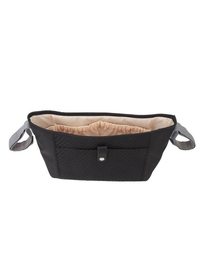 Baby Stroller Bag Large Capacity Multi Pockets Waterproof Nylon Universal Stroller Bag for Outdoors Black