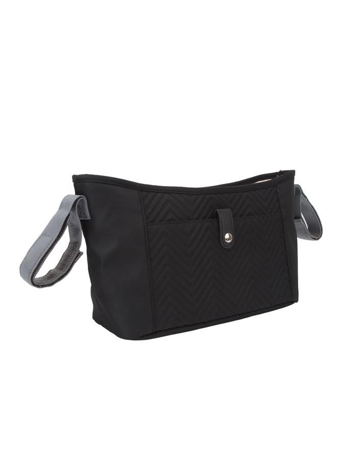 Baby Stroller Bag Large Capacity Multi Pockets Waterproof Nylon Universal Stroller Bag for Outdoors Black