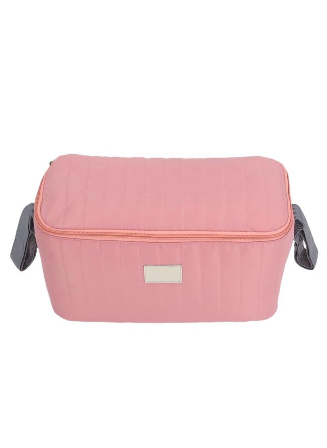 Baby Stroller Bag Waterproof Multifunctional Ample Space Zipper Closure 2 Handles Stroller Storage Bag Pink