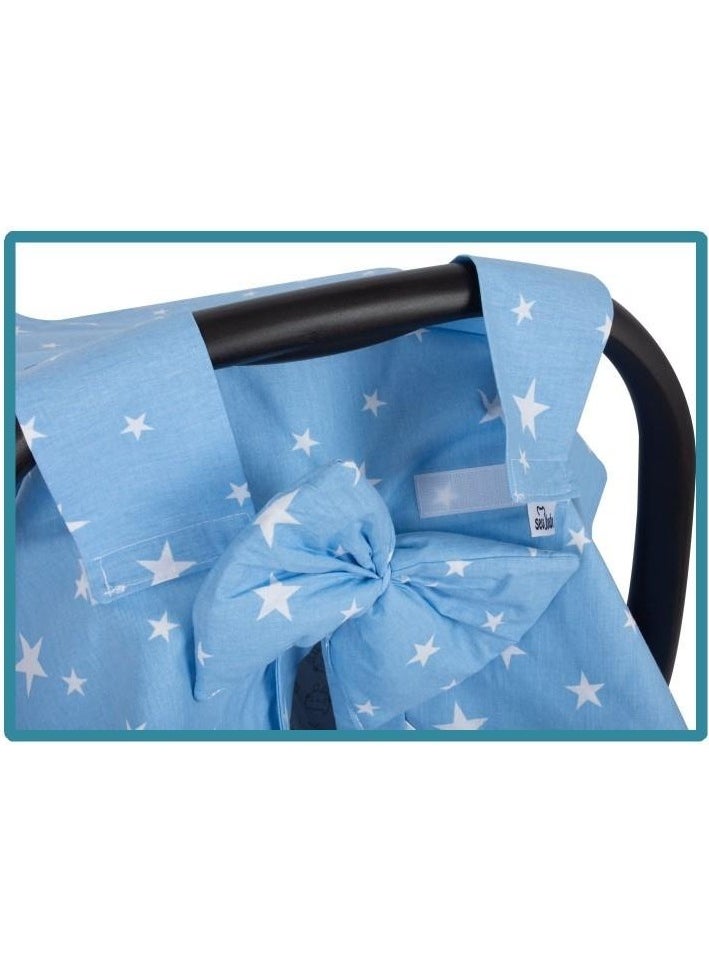 Sevi Baby Bow Baby Carrier Cover Blue Star Pattern