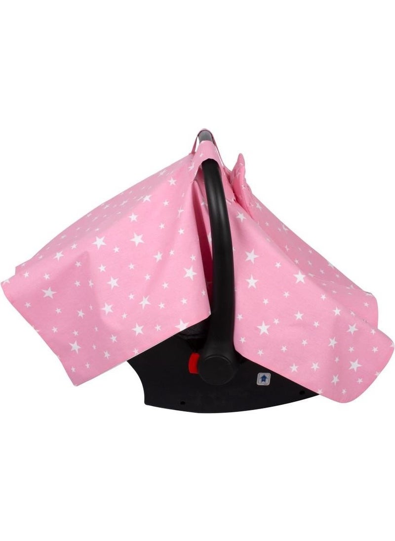 Bow Baby Car Seat Cover Pink Star Pattern