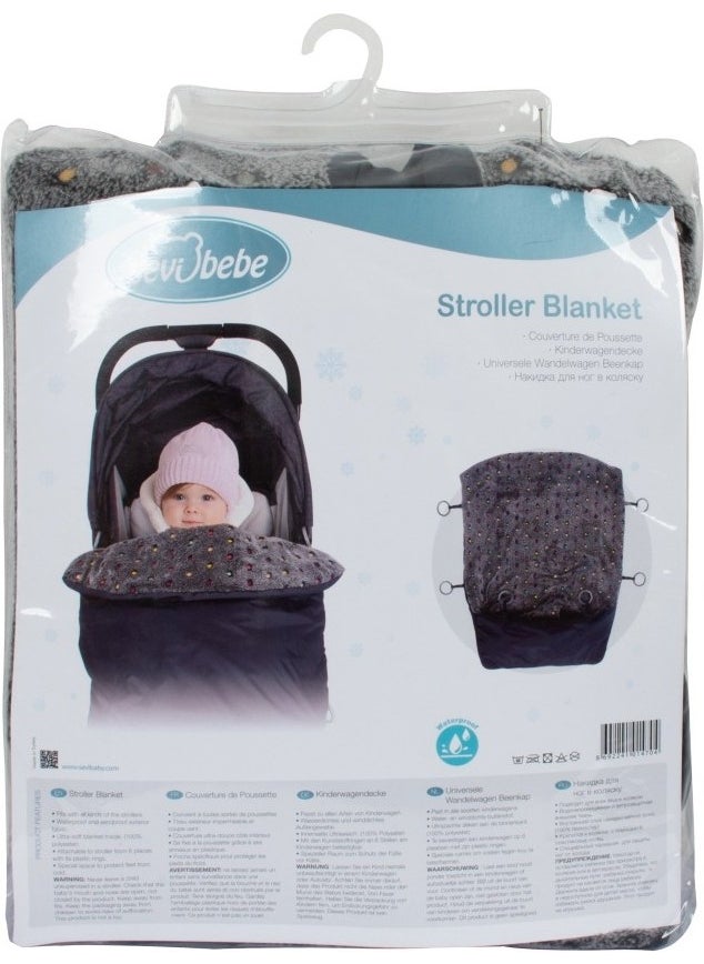 Gray Navy Blue New Luxury Baby Stroller Blanket