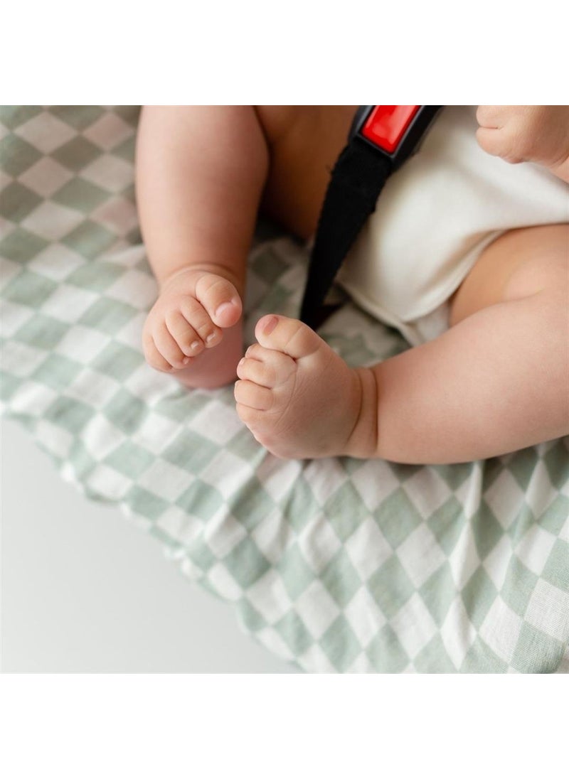 Muslin Car Seat Cover Mint Green
