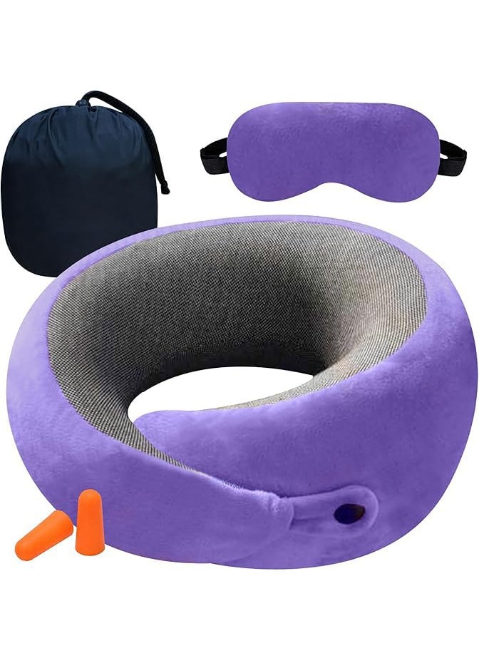 BigPlayer Premium Neck Pillow with Eye Mask and Carry Bag Neck Rest Air Pillow Travel Essential Car Pillow Flight and Travel Accessory Pillow for Neck Pain Relief