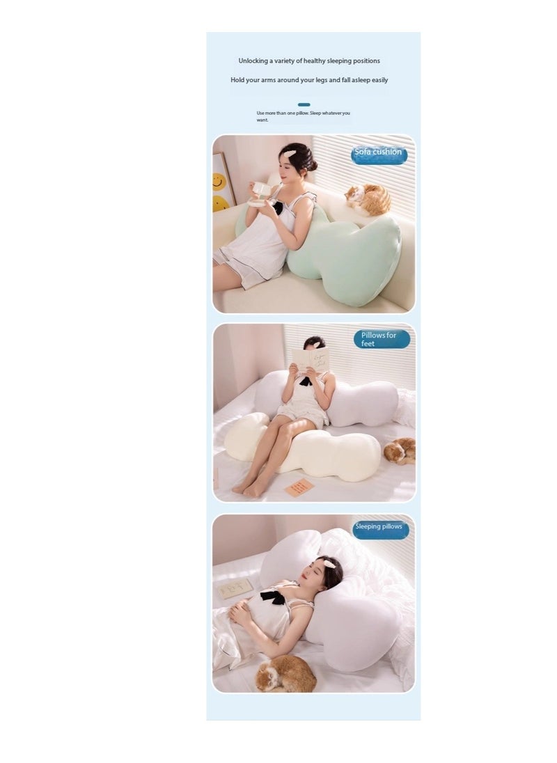 Ice Silk Adult Body Pillow 130cm Long Pillow Detachable and Washable Pregnant Women's Side Sleep Pillow Summer Cool and Breathable Pillow Multi functional Sofa Bedroom Napping Pillow Support Waist Back Legs Sleep Companion