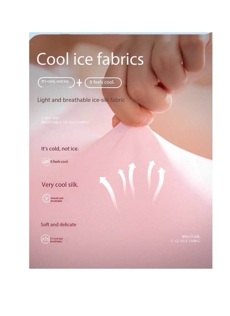 Ice Silk Adult Body Pillow 130cm Long Pillow Detachable and Washable Pregnant Women's Side Sleep Pillow Summer Cool and Breathable Pillow Multi functional Sofa Bedroom Napping Pillow Support Waist Back Legs Sleep Companion