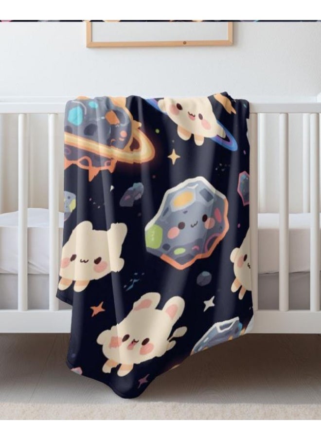 Children's or student cartoon flannel thin blanket (warm and comfortable, suitable for sleep, games) 100cm*150cm - 245