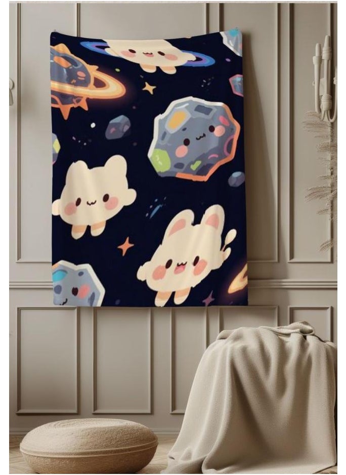 Children's or student cartoon flannel thin blanket (warm and comfortable, suitable for sleep, games) 100cm*150cm - 245
