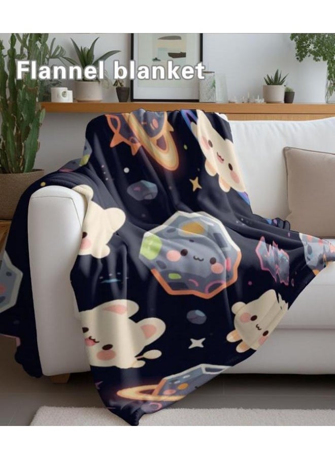 Children's or student cartoon flannel thin blanket (warm and comfortable, suitable for sleep, games) 100cm*150cm - 245