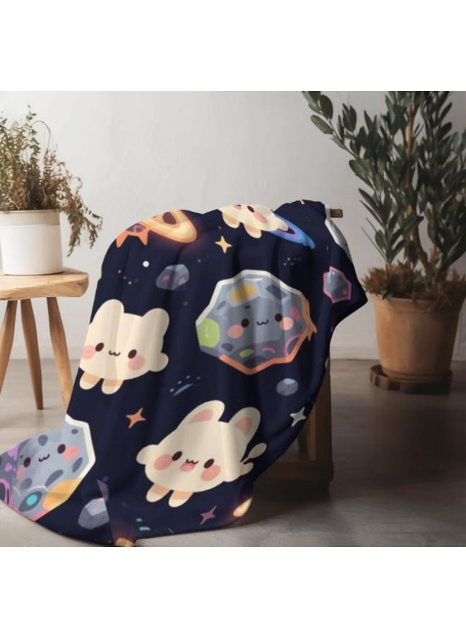 Children's or student cartoon flannel thin blanket (warm and comfortable, suitable for sleep, games) 100cm*150cm - 245