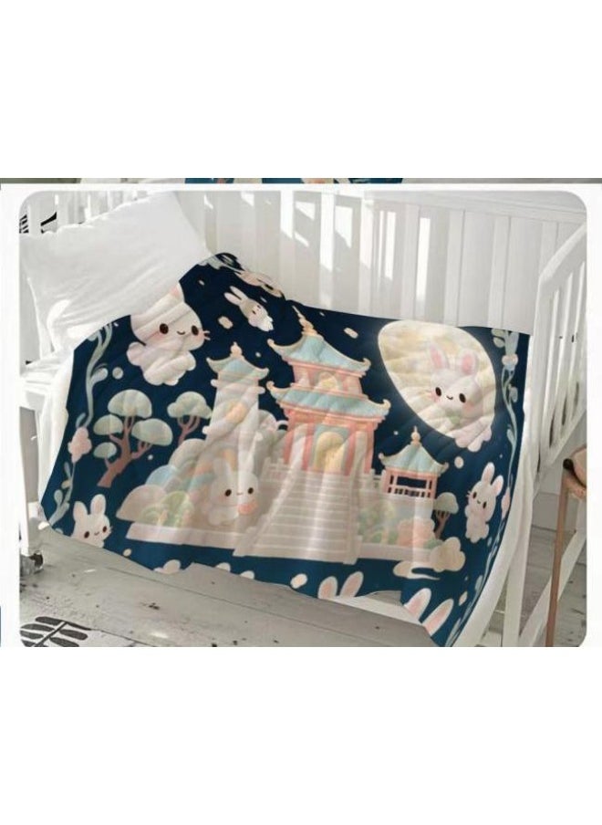 Children's or student cartoon flannel thin blanket (warm and comfortable, suitable for sleep, games) 100cm*150cm - 190