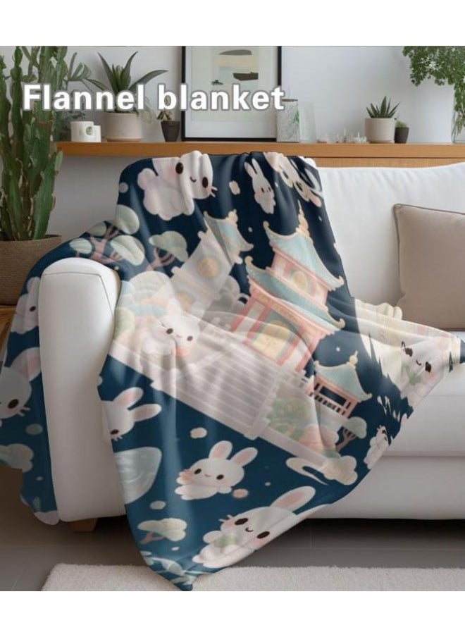 Children's or student cartoon flannel thin blanket (warm and comfortable, suitable for sleep, games) 100cm*150cm - 190