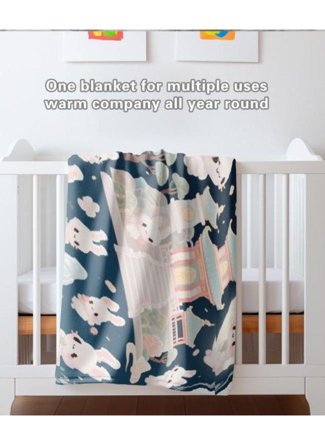 Children's or student cartoon flannel thin blanket (warm and comfortable, suitable for sleep, games) 100cm*150cm - 190