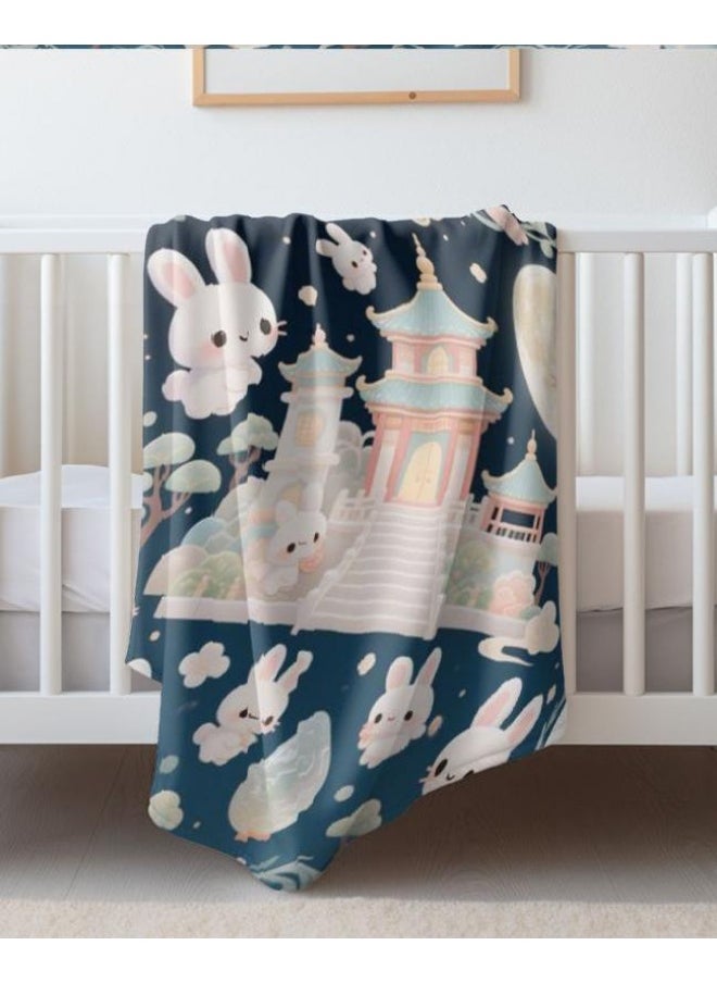 Children's or student cartoon flannel thin blanket (warm and comfortable, suitable for sleep, games) 100cm*150cm - 190