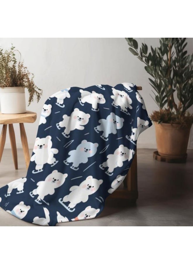 Children's or student cartoon flannel thin blanket (warm and comfortable, suitable for sleep, games) 100cm*150cm - 200