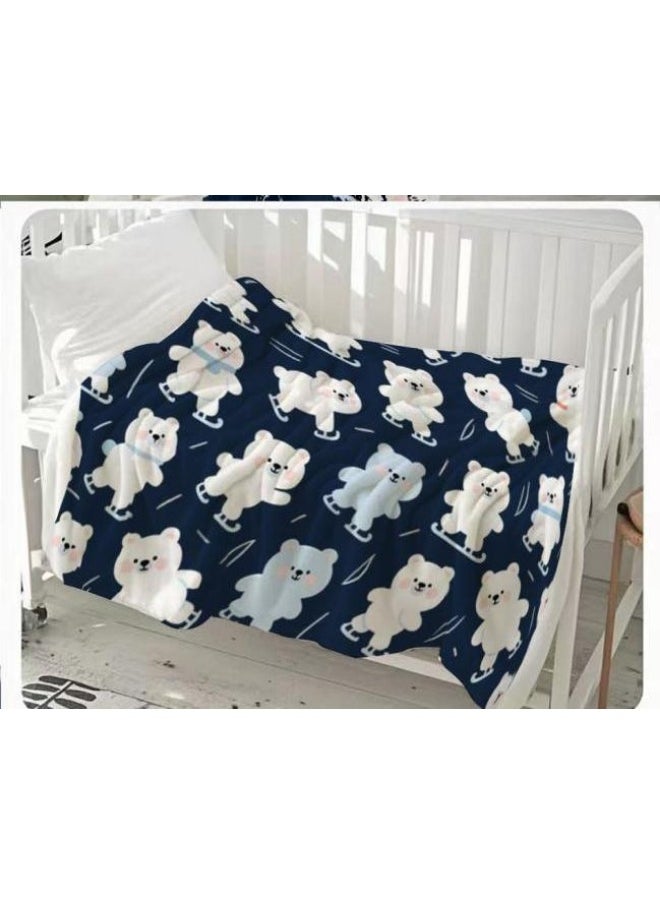 Children's or student cartoon flannel thin blanket (warm and comfortable, suitable for sleep, games) 100cm*150cm - 200