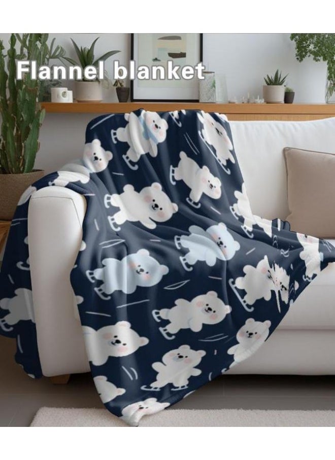 Children's or student cartoon flannel thin blanket (warm and comfortable, suitable for sleep, games) 100cm*150cm - 200