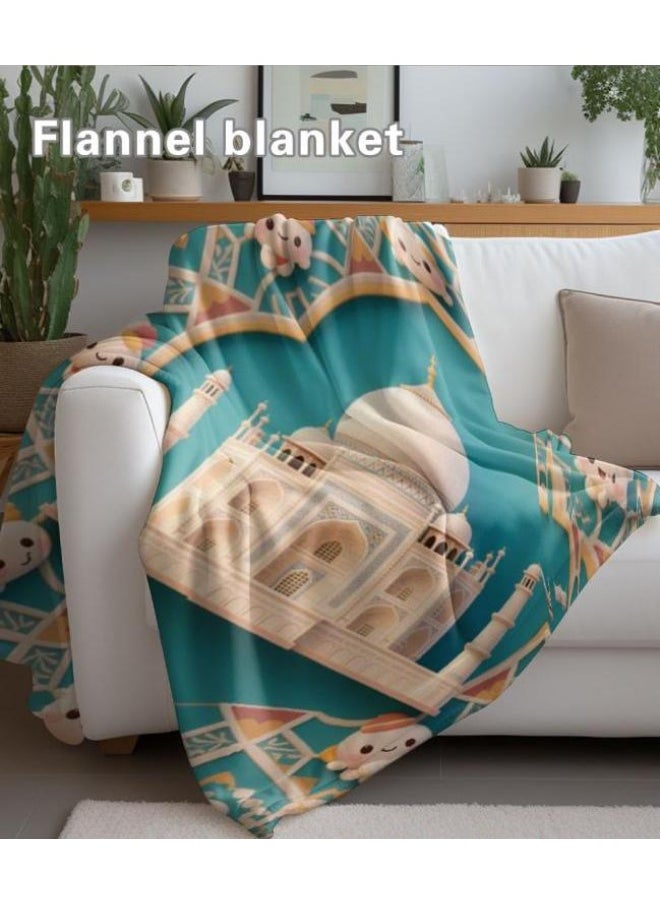 Children's or student cartoon flannel thin blanket (warm and comfortable, suitable for sleep, games) 100cm*150cm