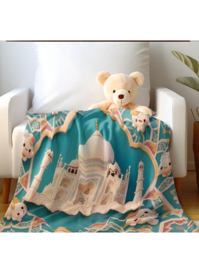 Children's or student cartoon flannel thin blanket (warm and comfortable, suitable for sleep, games) 100cm*150cm