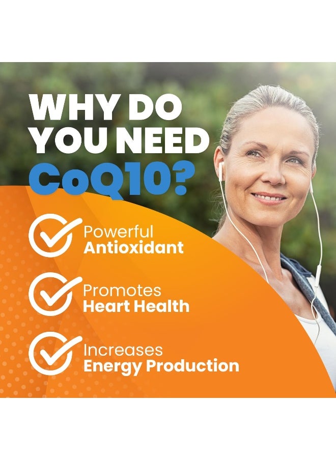 Doctor's Best High Absorption CoQ10 with BioPerine, Gluten Free Naturally Fermented, Heart Health & Energy Production, 100 mg, 60 SoFtgels