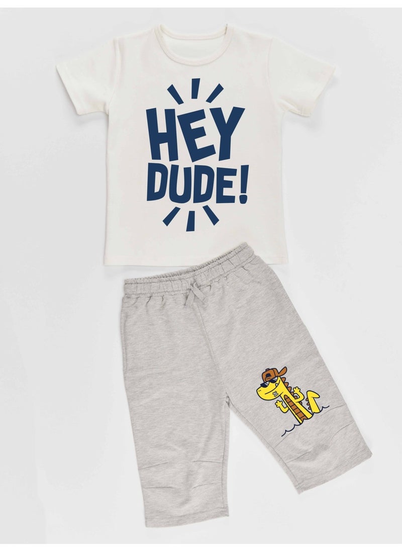 Hey Dude Boy T-shirt Capri Shorts Set