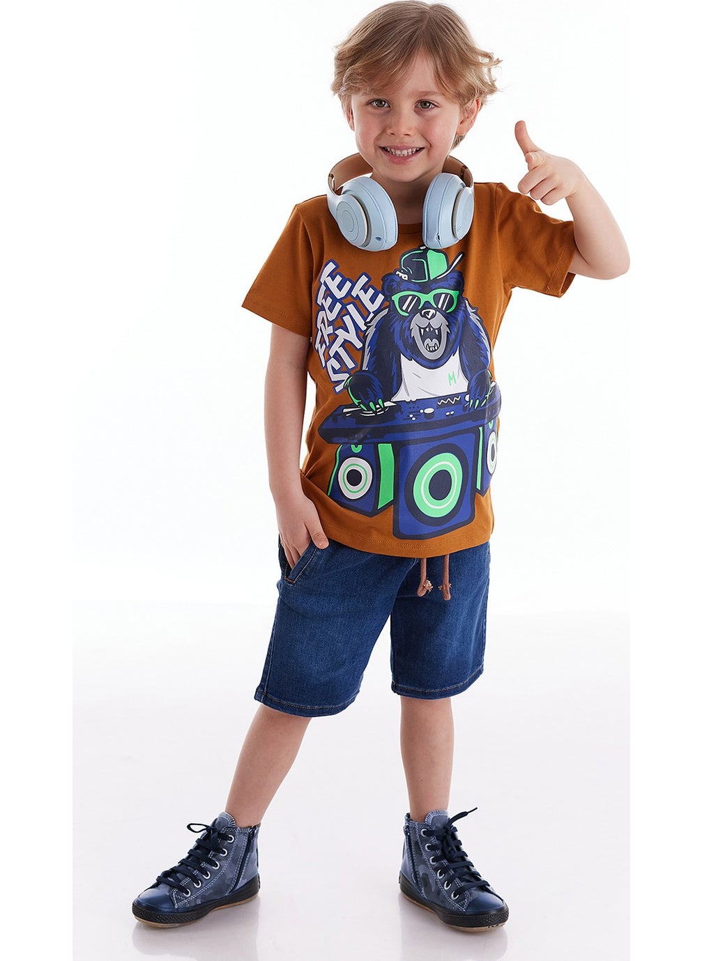 Dj Boy Tshirt-Denim Shorts Set